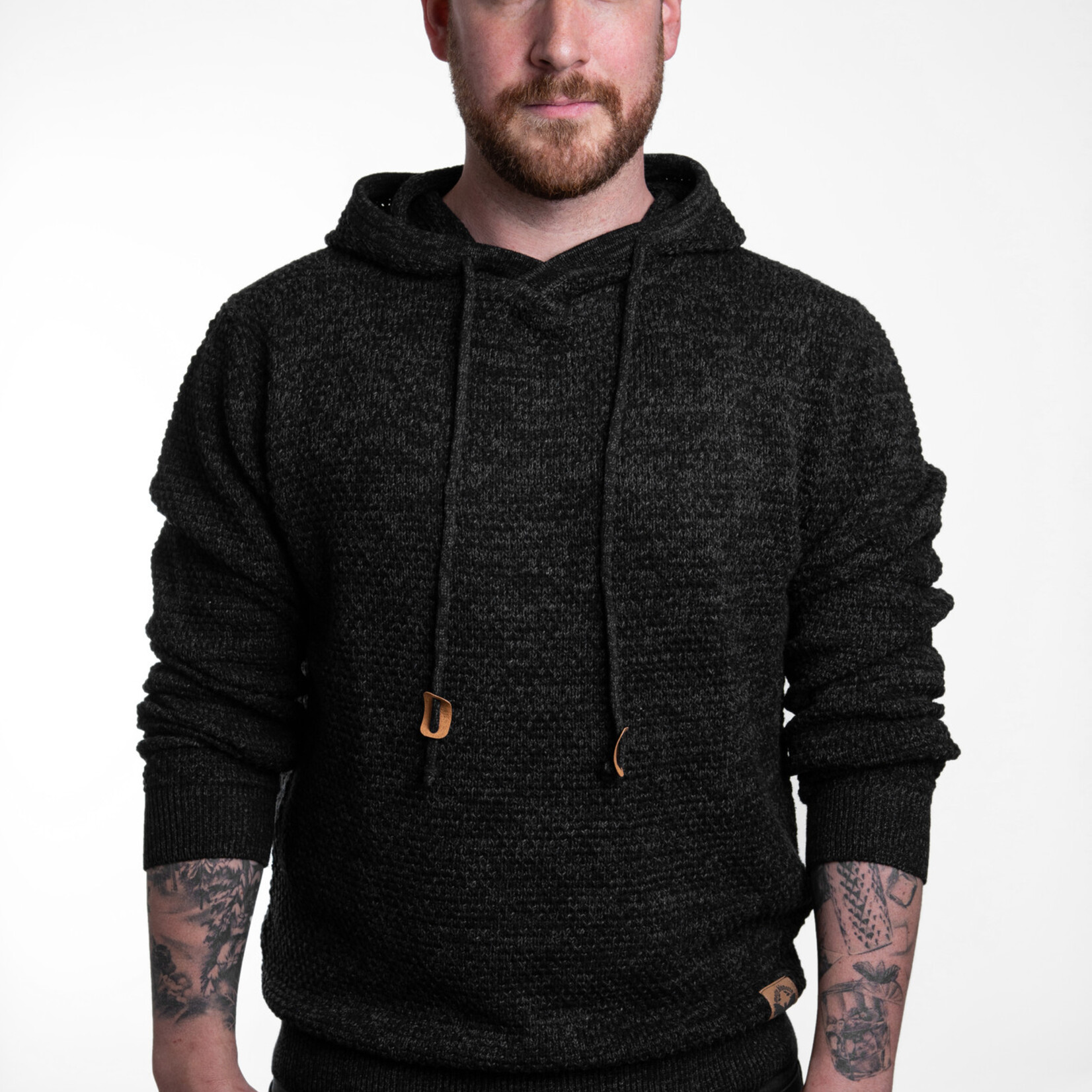 Strick- Hoodie -anthrazit