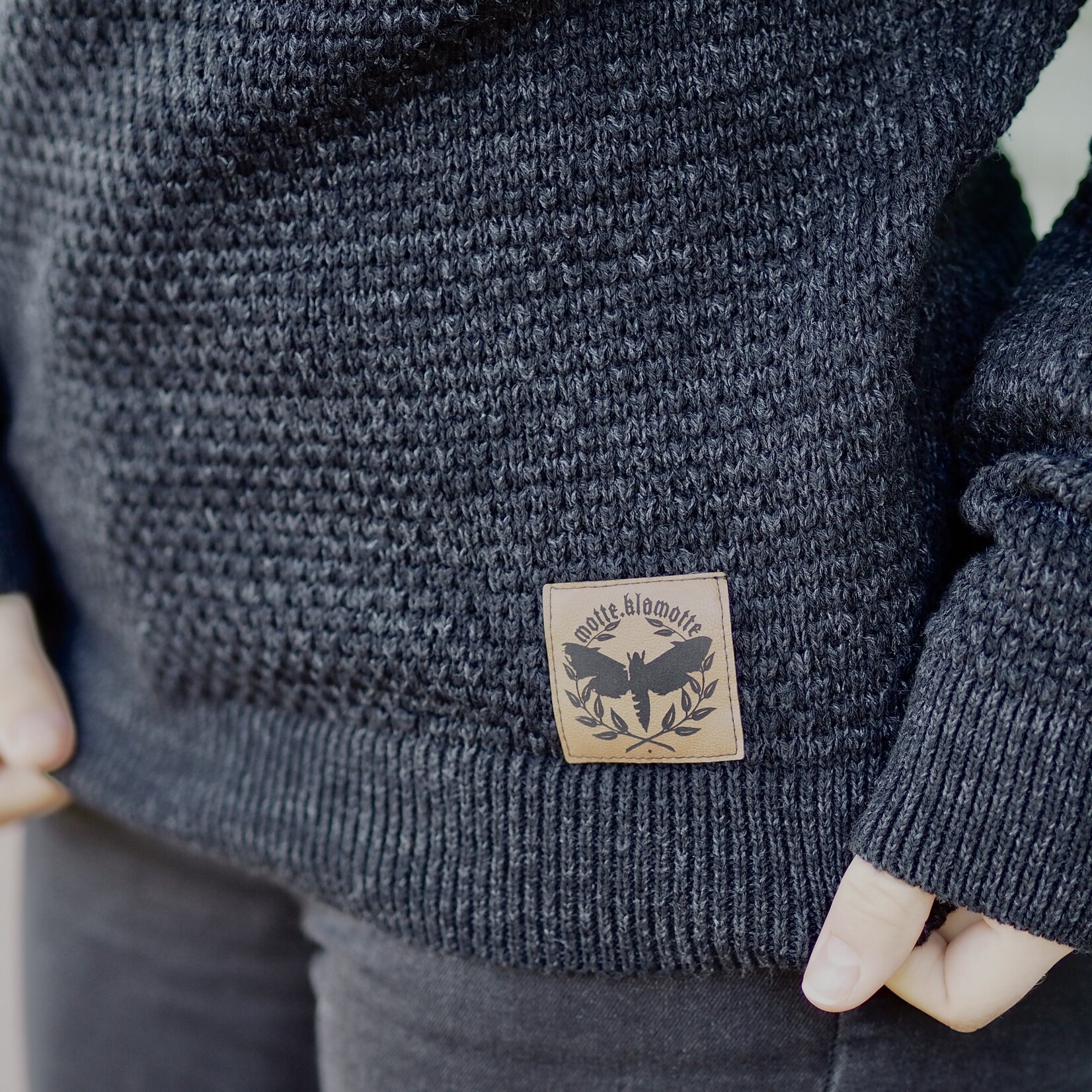 Knit- Hoody -anthracite