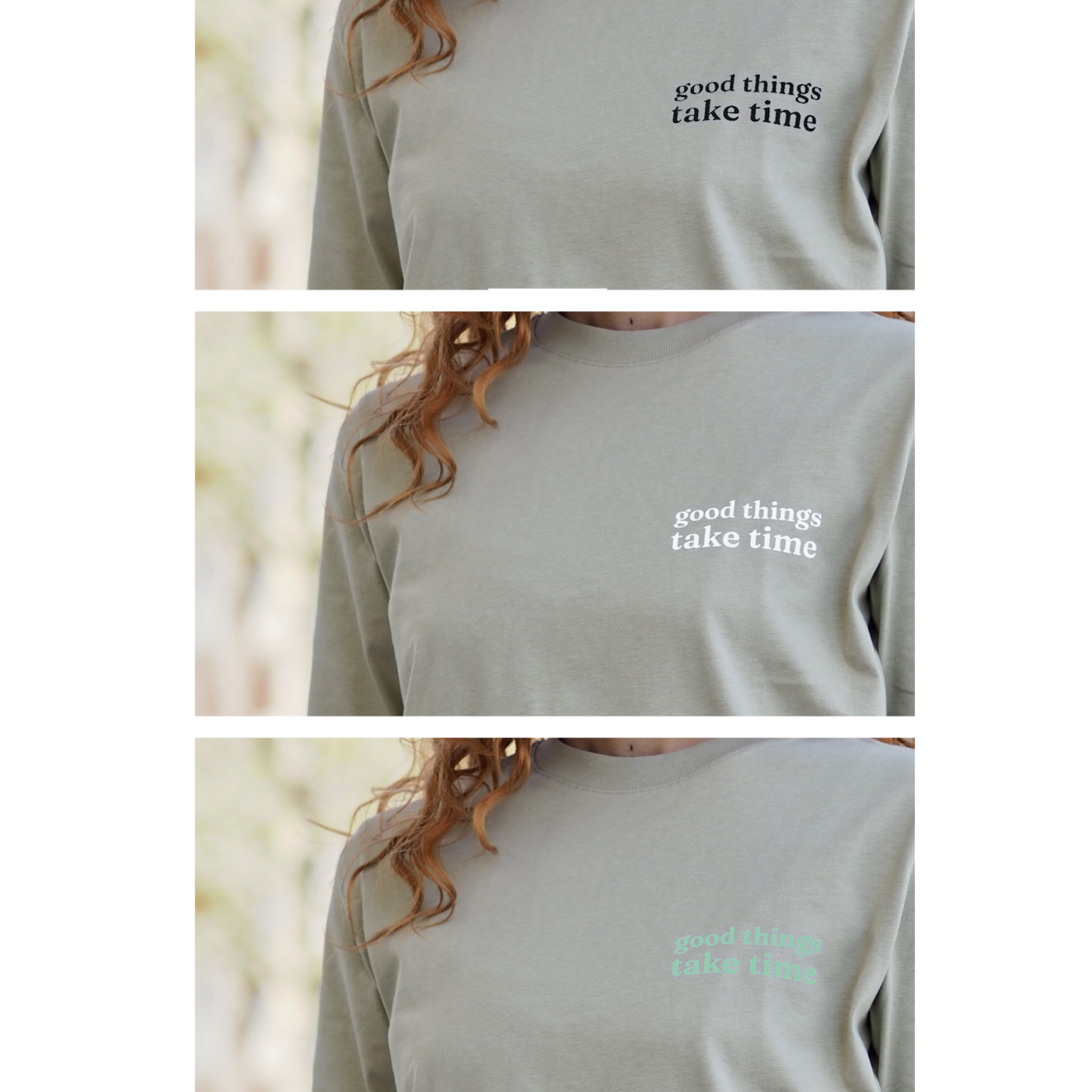 SOFT VALUES faires bio T-Shirt cropped salbei