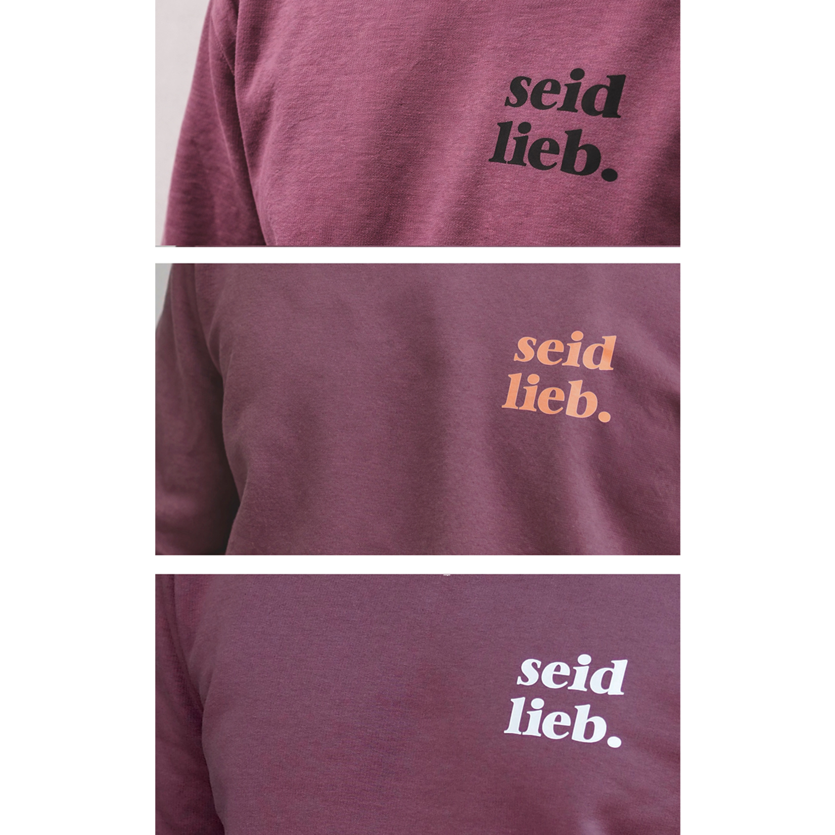 SOFT VALUES fairer bio Sweater aubergine