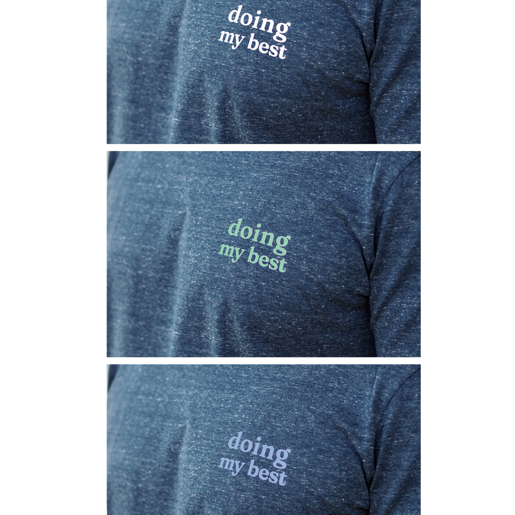 SOFT VALUES faires bio T-Shirt in navy meliert