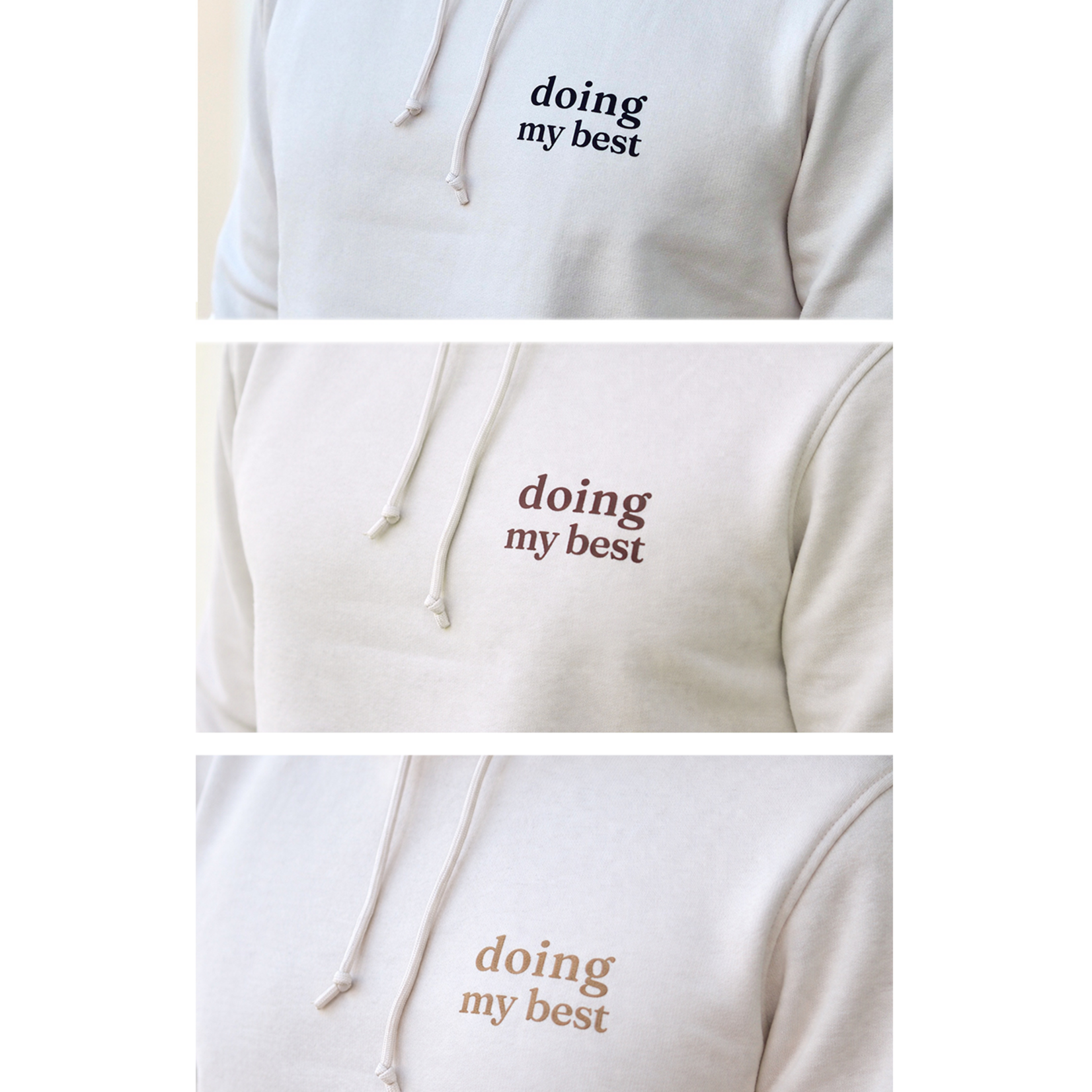 soft values Hoodie in beige