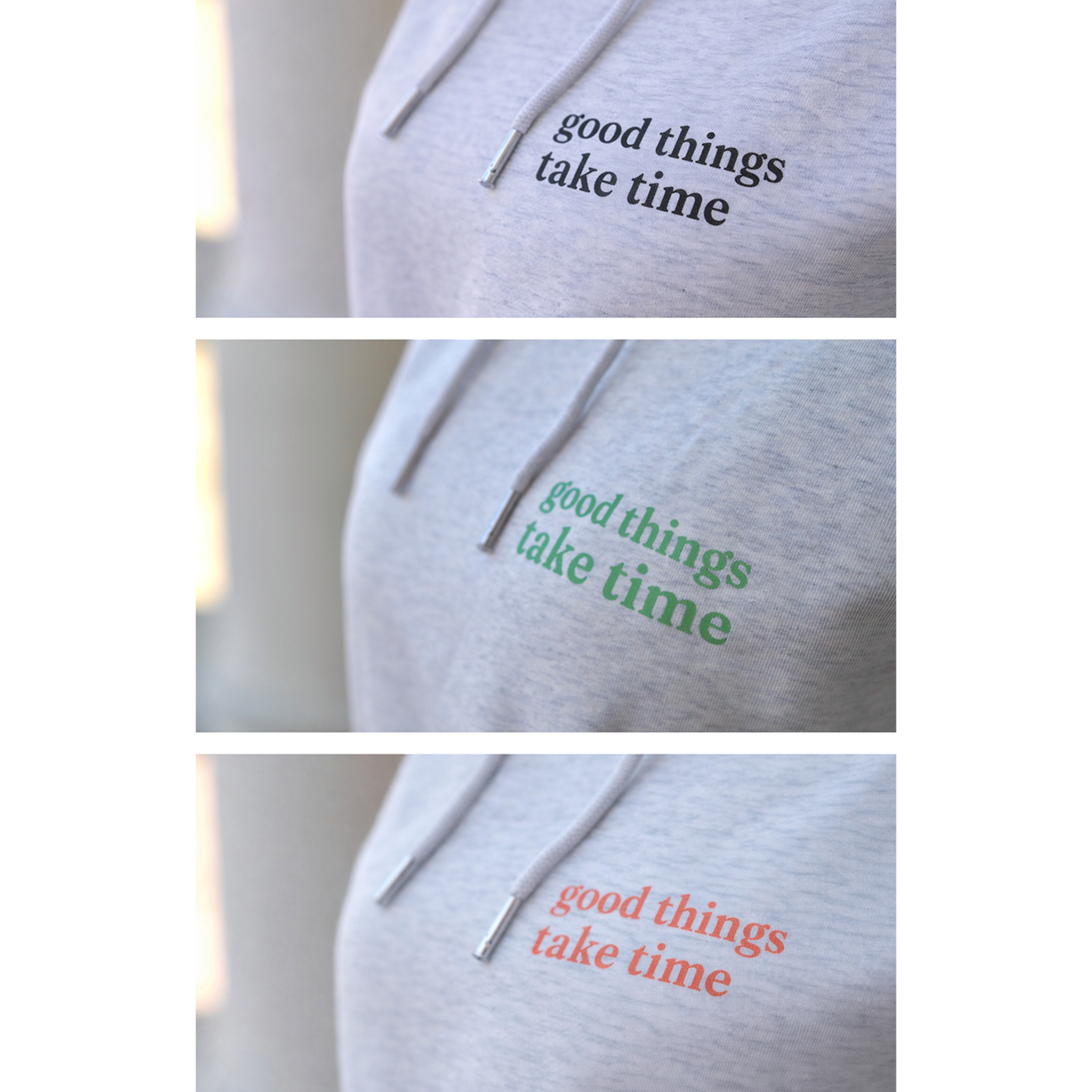 soft values Hoodie in white mottled