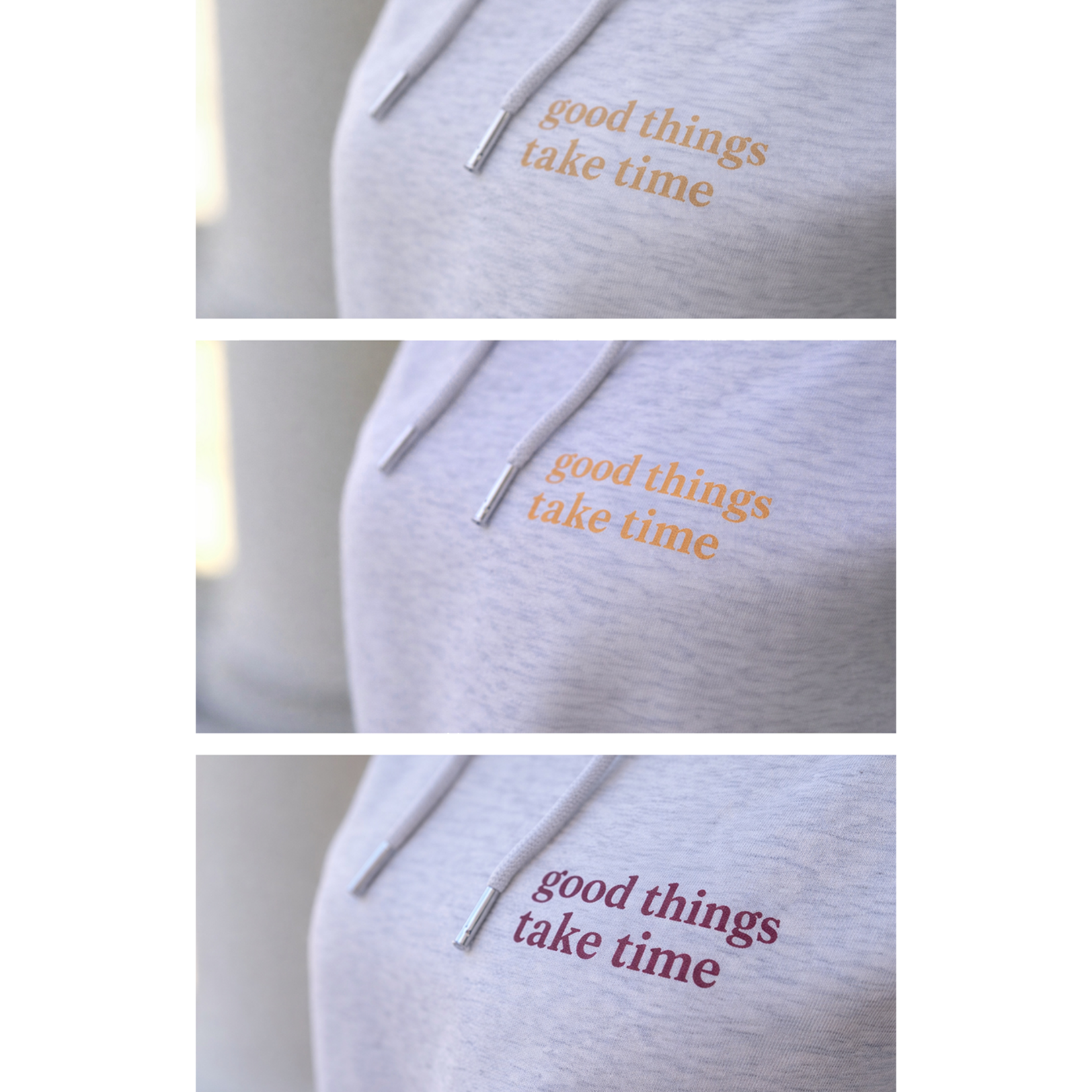 soft values Hoodie in white mottled