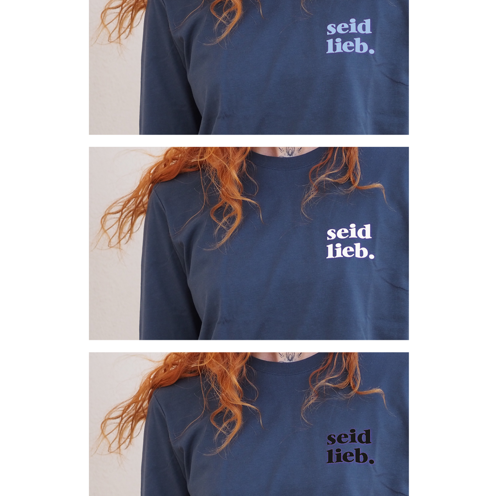 soft values T-Shirt cropped indigo