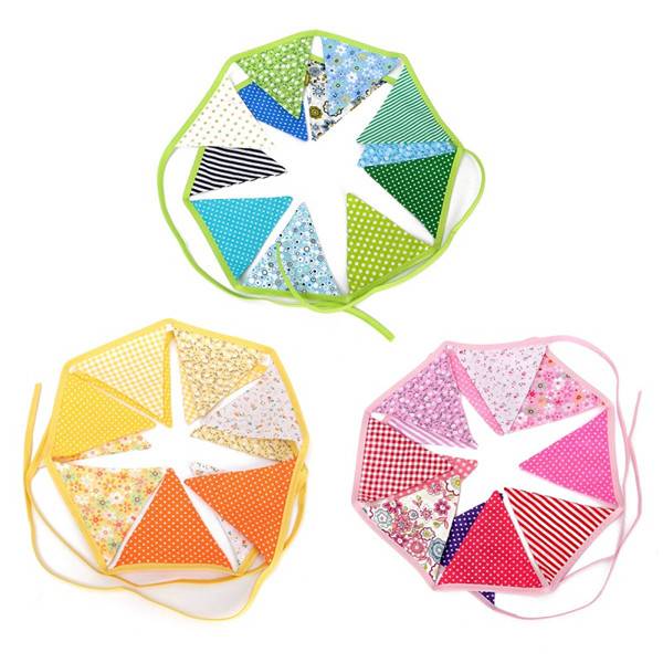 Js Mooie Met De Hand En Zorg Gemaakte Vlaggenslinger Van Stof js kopen in de aanbieding