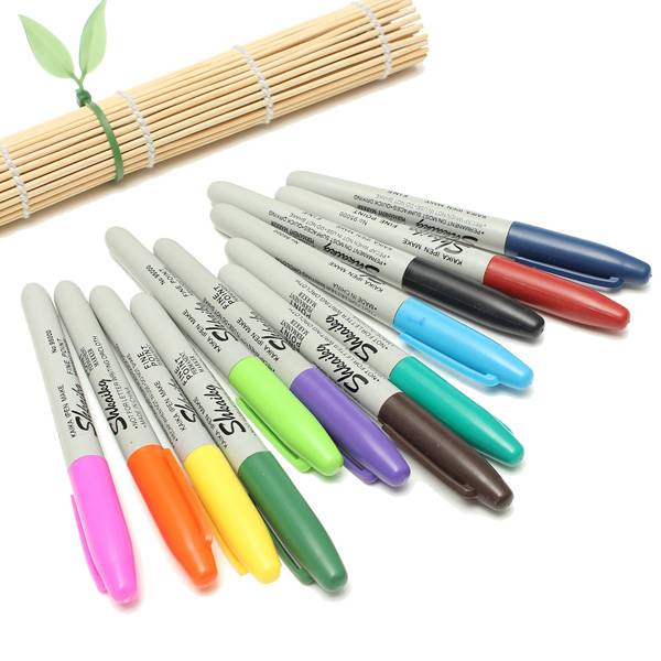 spel Ongelofelijk duidelijk Gekleurde Permanente Stiften (12 Stuks) kopen? I MyXlshop (Tip)