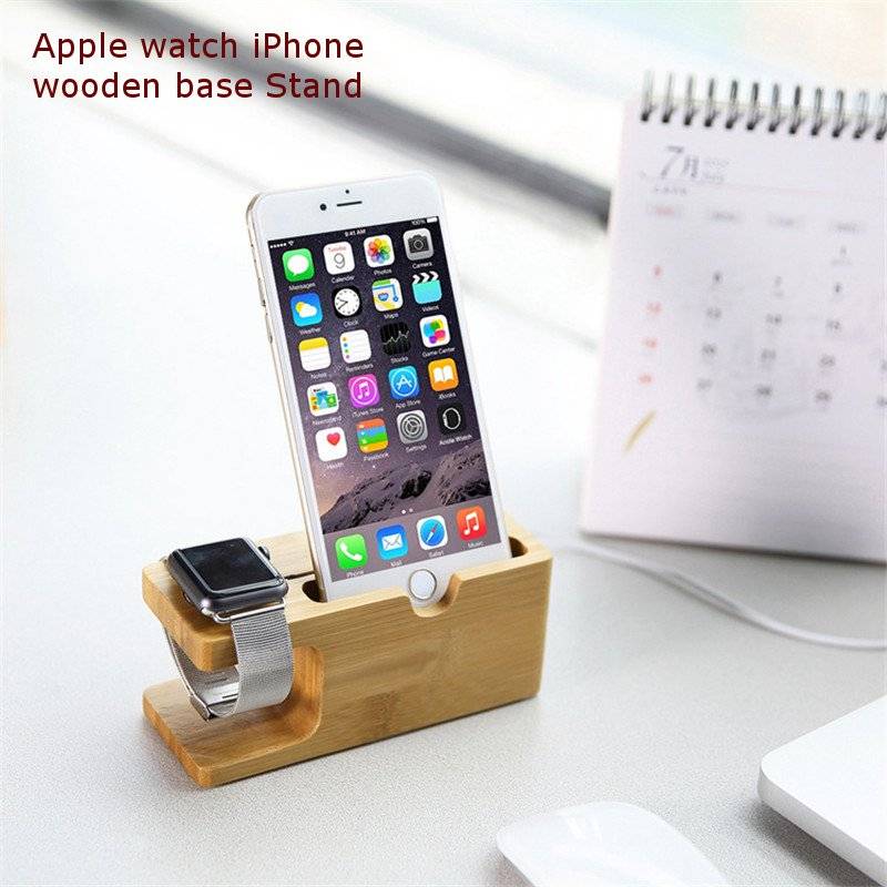 Js Houten Docking Station Voor Apple Watch Iphone js kopen in de aanbieding