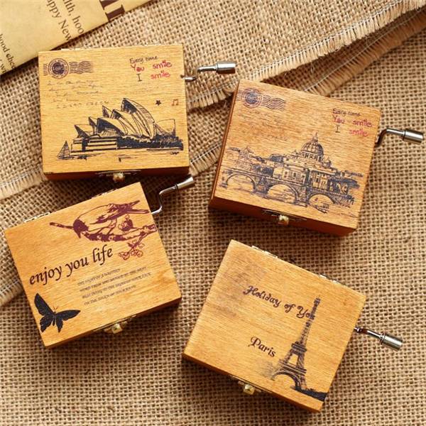 Js Antiek Muziekdoosje Van Hout js kopen in de aanbieding