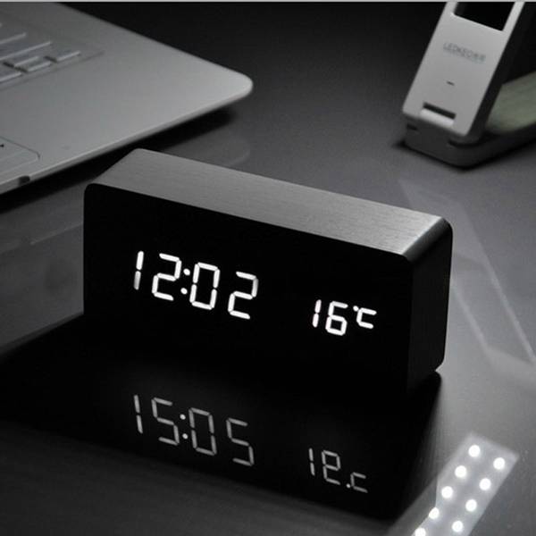 Js Led Digitale Wekker Met Houten Frame js kopen in de aanbieding Js Led Digitale Wekker Met Houten Frame js kopen in de aanbieding
