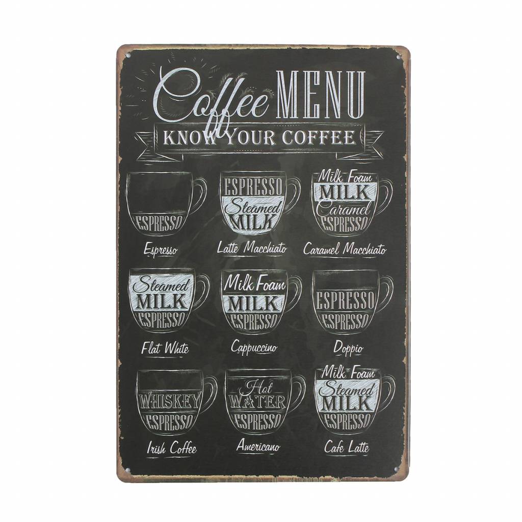 Js Decoratief Metalen Koffiebord 30 X 20Cm js kopen in de aanbieding