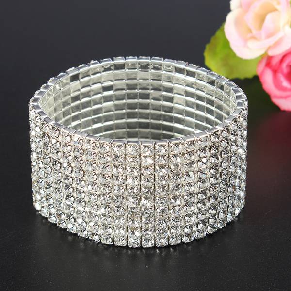 Js Strass Armband Met Meerdere Rijen js kopen in de aanbieding