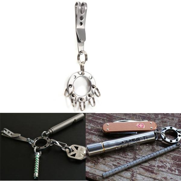 Js Rvs Sleutelhanger Met Klem js kopen in de aanbieding