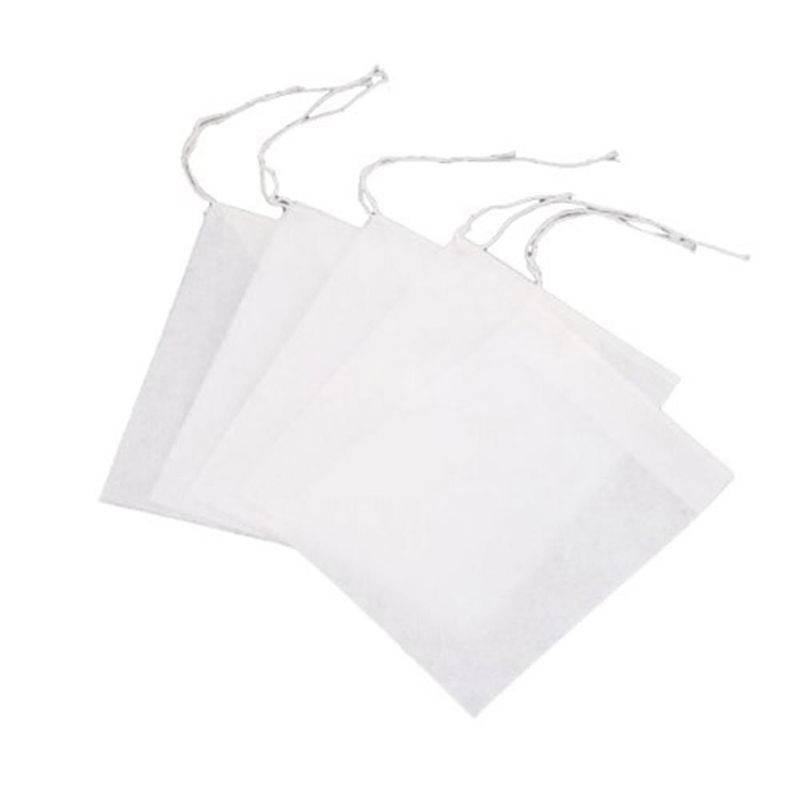 Myxl 100 Stkspartij 55X7 Cm Lege Theezakjes Met String Heal Seal Filter Papier Voor Kruid Losse Thee Mode Drinkwear myxl kopen in de aanbieding