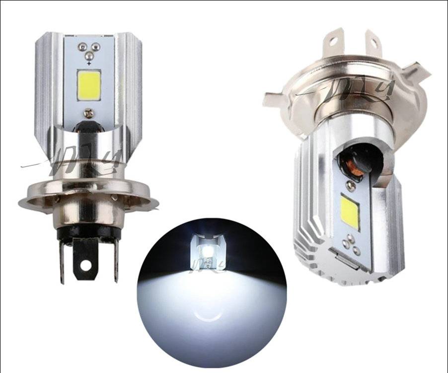 H4 led motorfiets koplamp lampen cob led 1236 v 1000lm h/l lamp