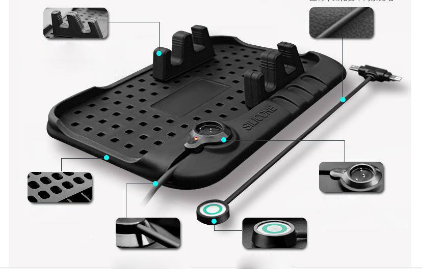 Myxl Ontwerp Multifunctionele Magnetische Lading Van Siliconen Antislip Mat Auto Navigatie Mobiele Telefoon Usb Charger myxl kopen in de aanbieding Myxl Ontwerp Multifunctionele Magnetische Lading Van Siliconen Antislip Mat Auto Navigatie Mobiele Telefoon Usb Charger myxl kopen in de aanbieding