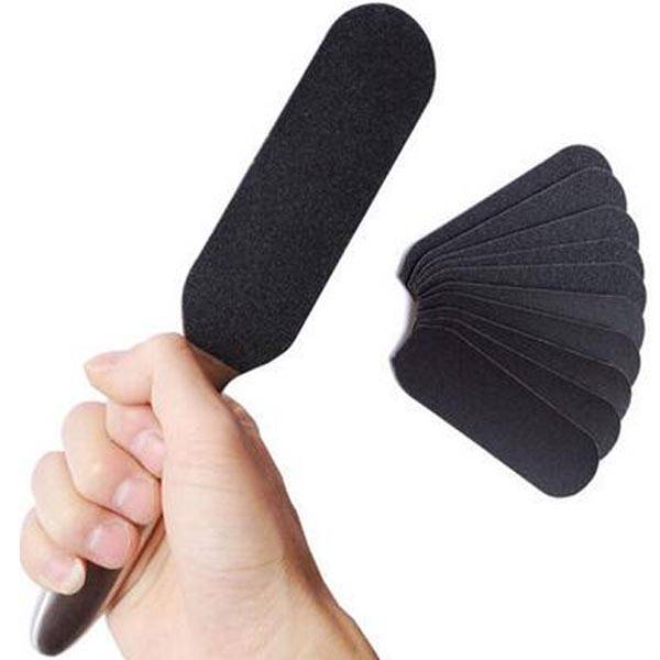 Myxl Dubbelzijdig Voetverzorging Tool Voetrasp File Eelt Remover Pedicure Rvs Handvat Zand Papier Met 10 Stks myxl kopen in de aanbieding Myxl Dubbelzijdig Voetverzorging Tool Voetrasp File Eelt Remover Pedicure Rvs Handvat Zand Papier Met 10 Stks myxl kopen in de aanbieding