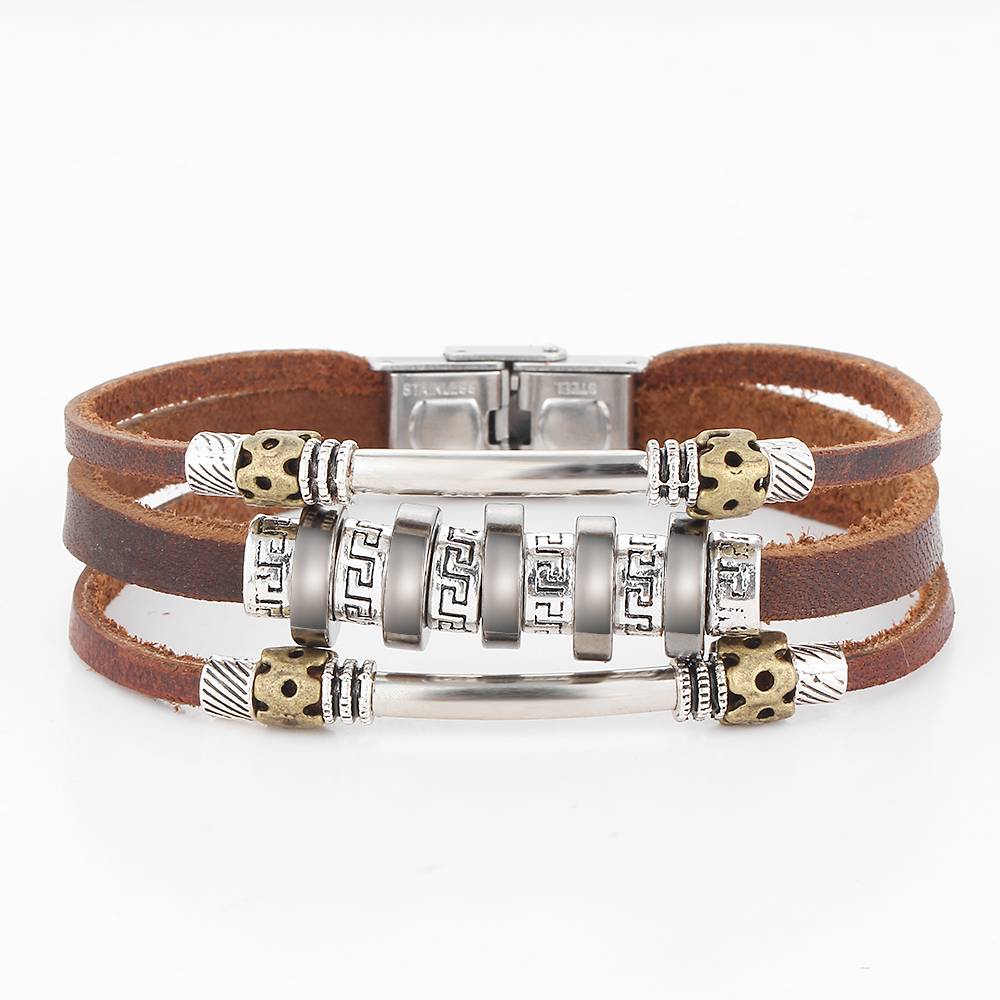Myxl Multi Layer Stijlvolle Eenvoud Lederen Armband Retro Zilver Kleur Voor Vrouwen Pulseira Masculina Rock Bead Sieraden myxl kopen in de aanbieding Myxl Multi Layer Stijlvolle Eenvoud Lederen Armband Retro Zilver Kleur Voor Vrouwen Pulseira Masculina Rock Bead Sieraden myxl kopen in de aanbieding