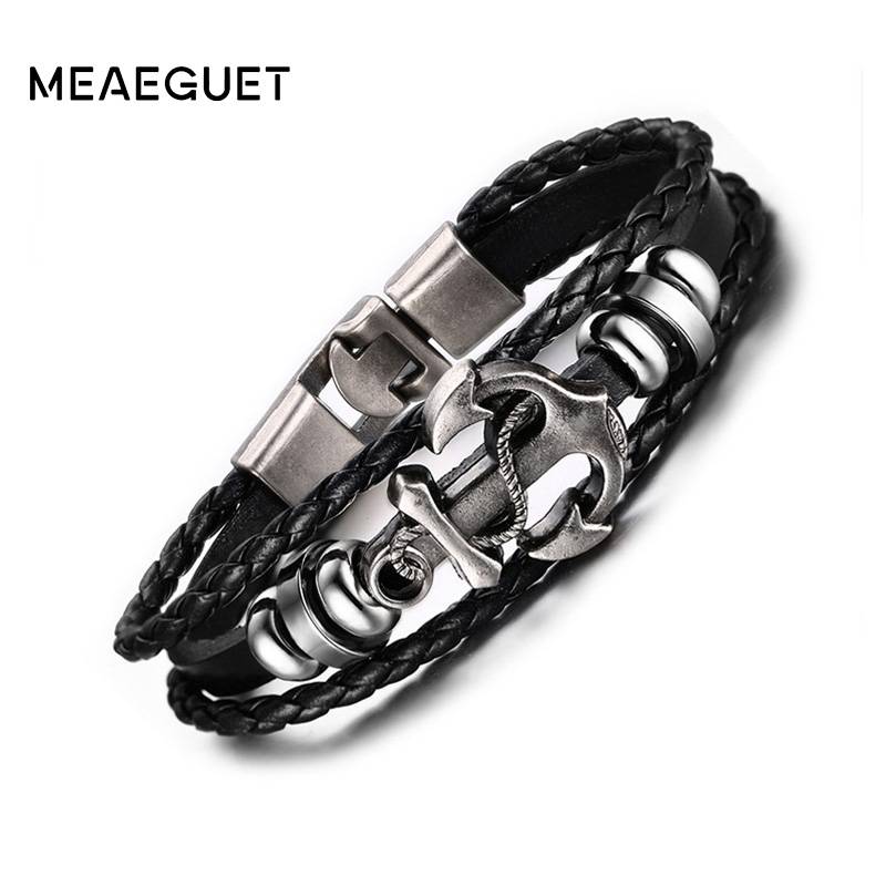 Myxl Meaeguet Vintage Heren Duurzaam Gevlochten Lederen Armbanden Anker Staal Charm Bangle Manchet Pulsera Ancla Sieraden Pulseiras myxl kopen in de aanbieding Myxl Meaeguet Vintage Heren Duurzaam Gevlochten Lederen Armbanden Anker Staal Charm Bangle Manchet Pulsera Ancla Sieraden Pulseiras myxl kopen in de aanbieding