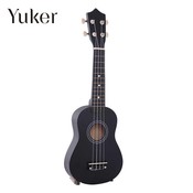 Yuker 21 "Mini Professionele Zwarte Vintage Akoestische Sopraan Gitaar Ukulele Muziekinstrument Voor School Muziek Learner