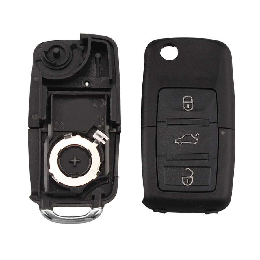 Myxl Rin 2 Stkspartij 3 Knop Vouwen Auto Afstandsbediening Flip Key Shell Case Fob Voor Vw Passat Polo Golf Touran Bora Ibiza Leon Octavia Fabia myxl kopen in de aanbieding