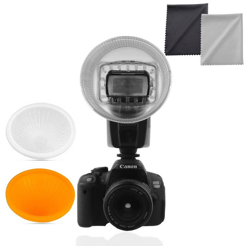 Myxl Travor Lambancy Dome Flash Diffuser Voor Nikon Sb600 Sb800 Met 2 Stks Microfiber Lens Doek myxl kopen in de aanbieding