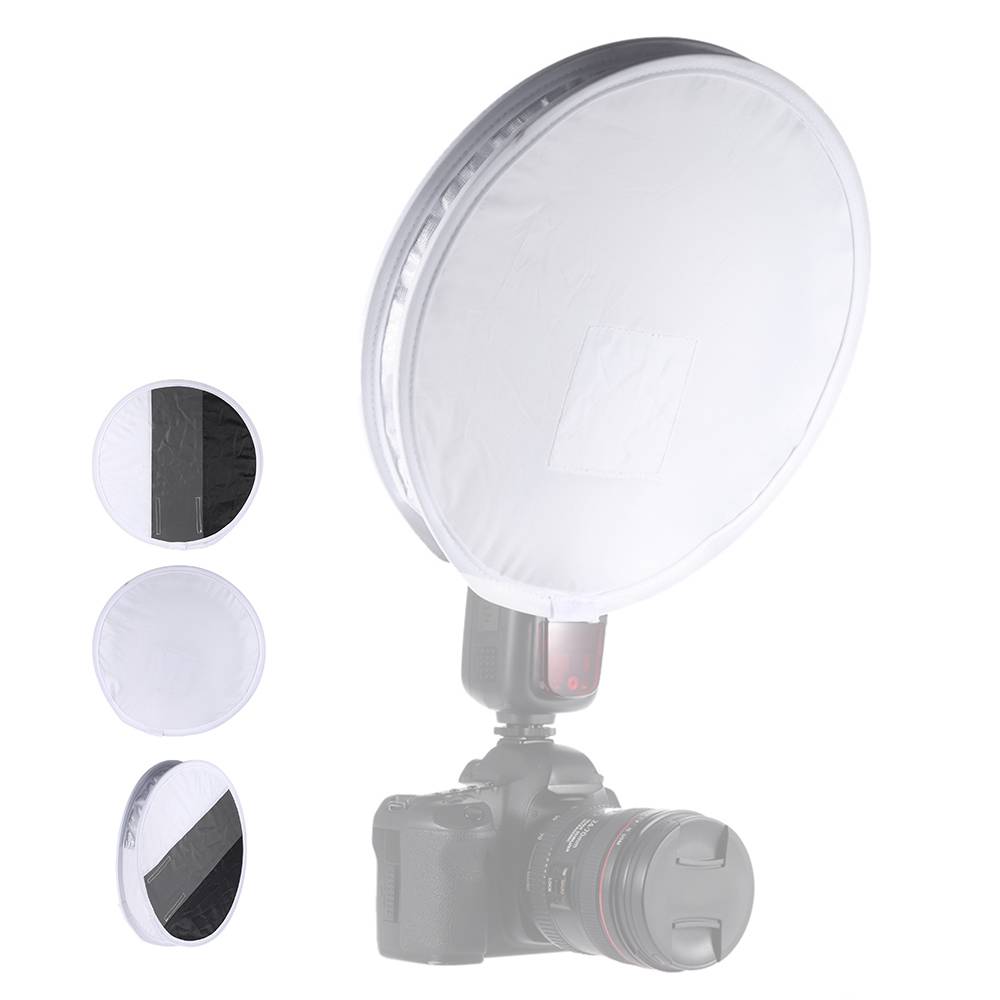 Myxl Multifunctionele 12In31 Cm Mini Draagbare Ronde Op Camera Flash Diffuser Softbox Voor Speedlite Met Witgrijszwart Kleur myxl kopen in de aanbieding Myxl Multifunctionele 12In31 Cm Mini Draagbare Ronde Op Camera Flash Diffuser Softbox Voor Speedlite Met Witgrijszwart Kleur myxl kopen in de aanbieding