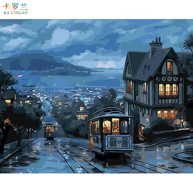 Myxl Frameloze Foto Op Muur Acryl Olieverf Nummers Abstracte Tekening Uniekeverf Night View myxl kopen in de aanbieding Myxl Frameloze Foto Op Muur Acryl Olieverf Nummers Abstracte Tekening Uniekeverf Night View myxl kopen in de aanbieding