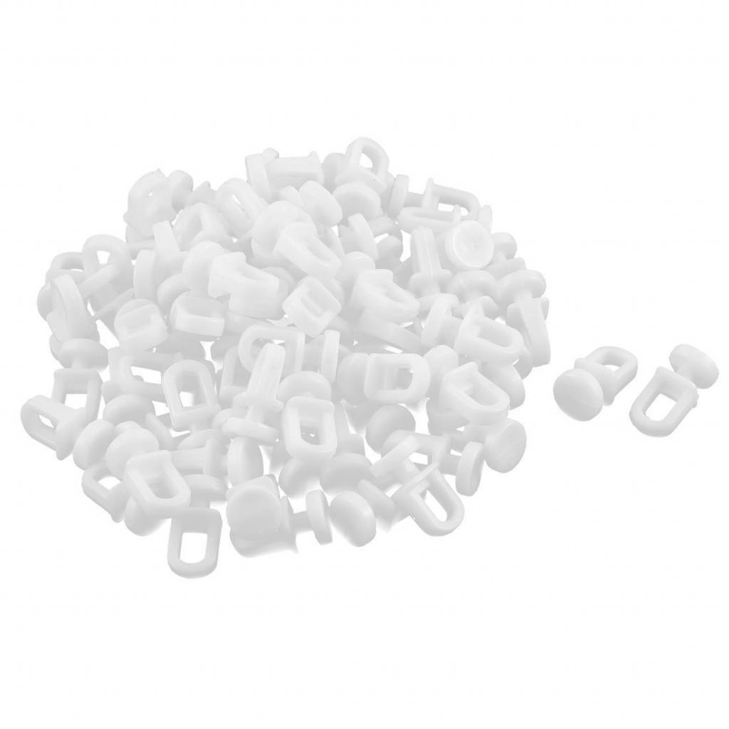 Myxl Plastic Gordijn Track Carrier Glide Rollers 20Mm Lengte 80 Stks Wit myxl kopen in de aanbieding