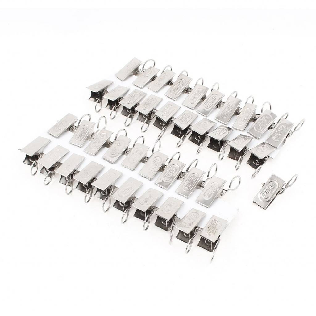 Myxl 40 Stks Zilver Tone Metalen Opgesprongen Gordijn Alligator Clips W Haak myxl kopen in de aanbieding