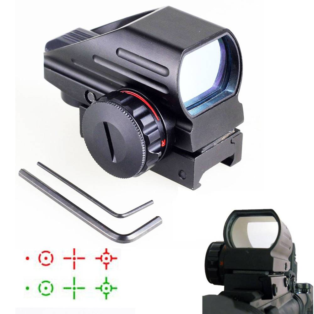 Myxl Tactical Reflex Roodgroene Laser 4 Reticle Holografische Geprojecteerd Dot Sight Scope Luchtdruk Rifle Jacht Rail Mount 20Mm myxl kopen in de aanbieding Myxl Tactical Reflex Roodgroene Laser 4 Reticle Holografische Geprojecteerd Dot Sight Scope Luchtdruk Rifle Jacht Rail Mount 20Mm myxl kopen in de aanbieding