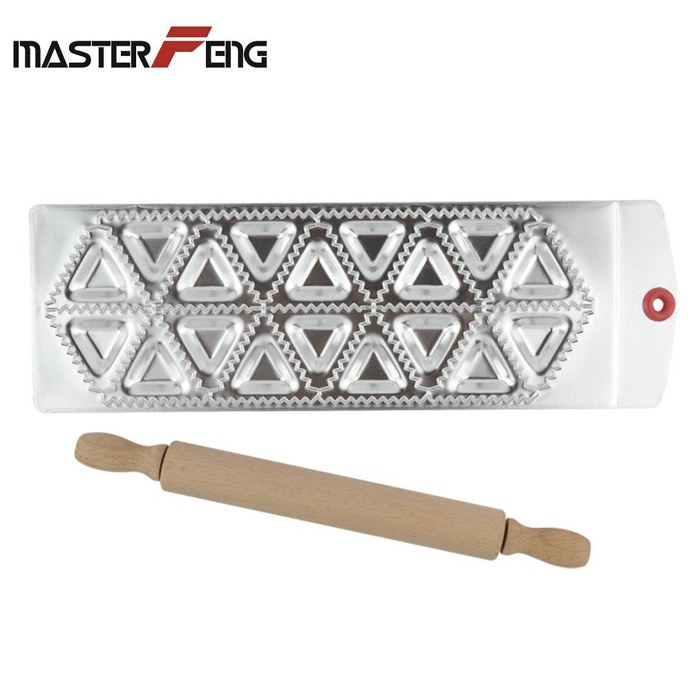 Myxl Masterfeeng 18 Gaten Driehoek Ravioli Mould Molding Plaat Knoedel Maker Cutter Lade Met Een Deegroller Mf 18Tr Master Feng myxl kopen in de aanbieding Myxl Masterfeeng 18 Gaten Driehoek Ravioli Mould Molding Plaat Knoedel Maker Cutter Lade Met Een Deegroller Mf 18Tr Master Feng myxl kopen in de aanbieding