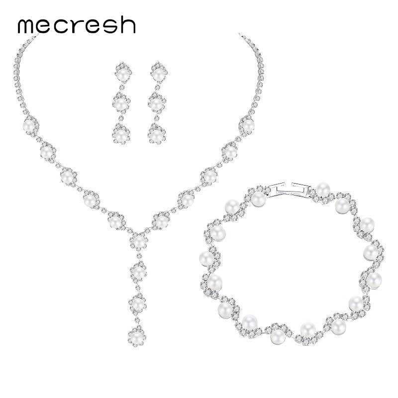 Myxl Mecresh Gesimuleerde Parel Bruid Bruiloft Sieraden Sets Simpele Crystal Ketting Oorbellen Armbanden Vrouwen Partytl059 Sl077 myxl kopen in de aanbieding Myxl Mecresh Gesimuleerde Parel Bruid Bruiloft Sieraden Sets Simpele Crystal Ketting Oorbellen Armbanden Vrouwen Partytl059 Sl077 myxl kopen in de aanbieding