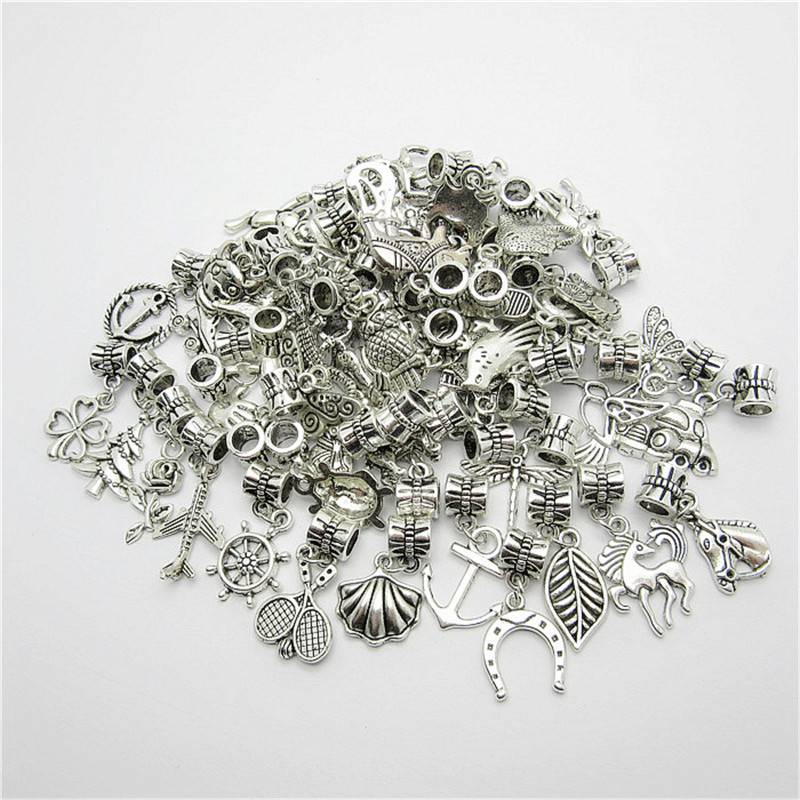 Mix Charm 50 Stks Vintage Europese Hanger Grote Gat Kralen Fit Voor Pandora Style Armband Diy Sieraden Maken Myxl myxl kopen in de aanbieding Mix Charm 50 Stks Vintage Europese Hanger Grote Gat Kralen Fit Voor Pandora Style Armband Diy Sieraden Maken Myxl myxl kopen in de aanbieding