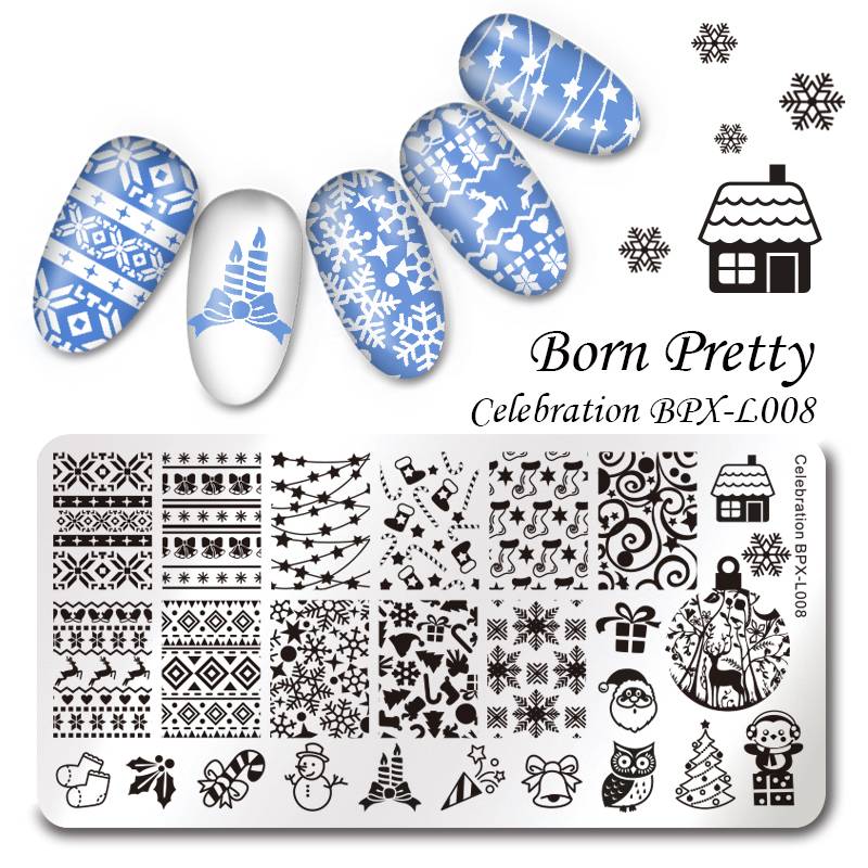 Myxl Geboren Pretty 1 Stks Kerst Rechthoek Nail Stempelen Template 12 6 Cm Art Plaat Viering Patroon Bpx L008 Born myxl kopen in de aanbieding Myxl Geboren Pretty 1 Stks Kerst Rechthoek Nail Stempelen Template 12 6 Cm Art Plaat Viering Patroon Bpx L008 Born myxl kopen in de aanbieding