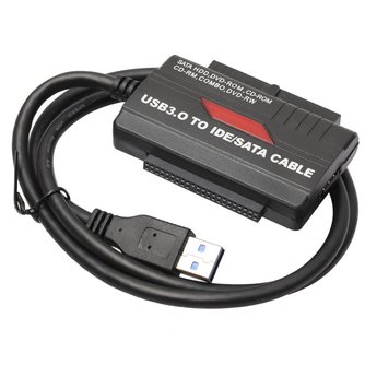 Universele USB 3.0 naar 2.5 "3.5" SATA/IDE Hard Drive Adapter met Voeding Voor 2.5 "/3.5" HDD, CD/DVD-ROM, CD/DVD-RW FW1S <br />
 alloet