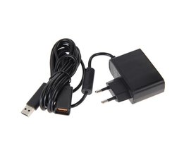 AC naar DC 12 V USB Adapter EU Plug Game Switch Power leveren Adapter Game Console Oplaadkabel Oplader voor Xbox 360 Kinect Sensor <br />
 ALLOYSEED