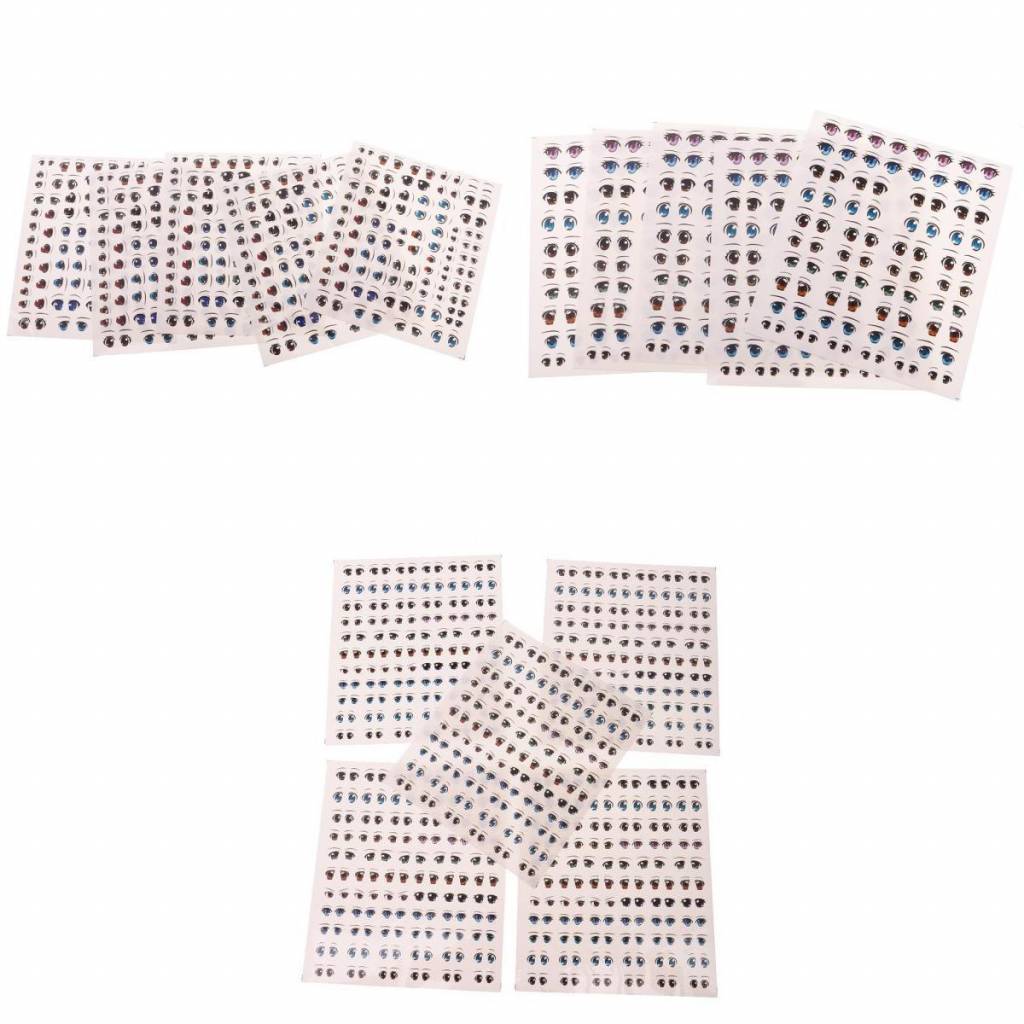 Myxl 15 Stuks 6 X 5 Water Stickers Ogen Decals Voor Doll Klei Craft Maken myxl kopen in de aanbieding