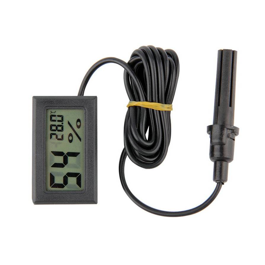 datum Caroline liefde Professionele Mini Probe LCD Digitale Thermometer Hygrometer  Temperatuur-vochtigheidsmeter Digitale Display