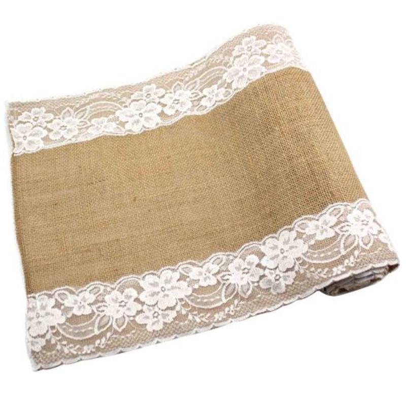 Myxl Kant Natuurlijke Jute Hessische Tafelloper Doek Bruiloft 275 M X 30 myxl kopen in de aanbieding Myxl Kant Natuurlijke Jute Hessische Tafelloper Doek Bruiloft 275 M X 30 myxl kopen in de aanbieding