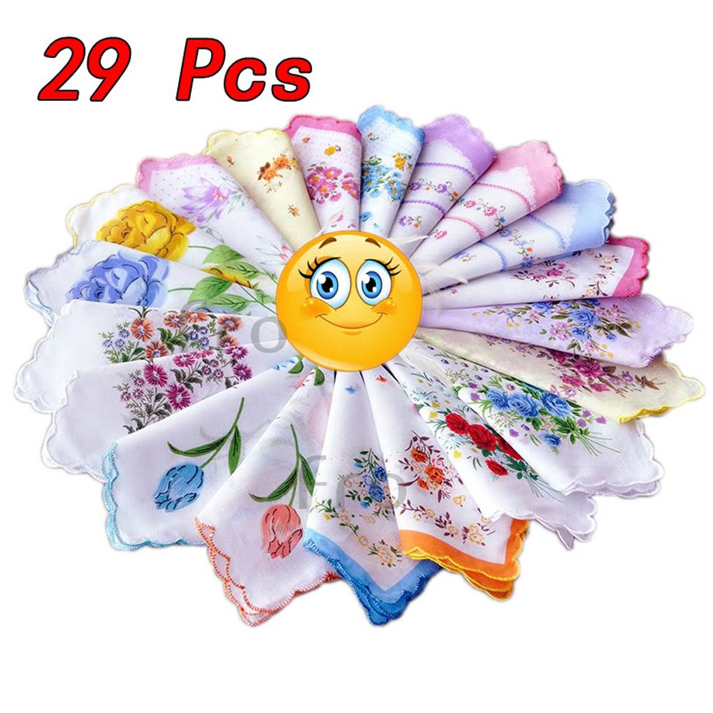 Myxl 29 Stuks Cutter Dames Craft Vintage Hanky Bloemen Zakdoek myxl kopen in de aanbieding