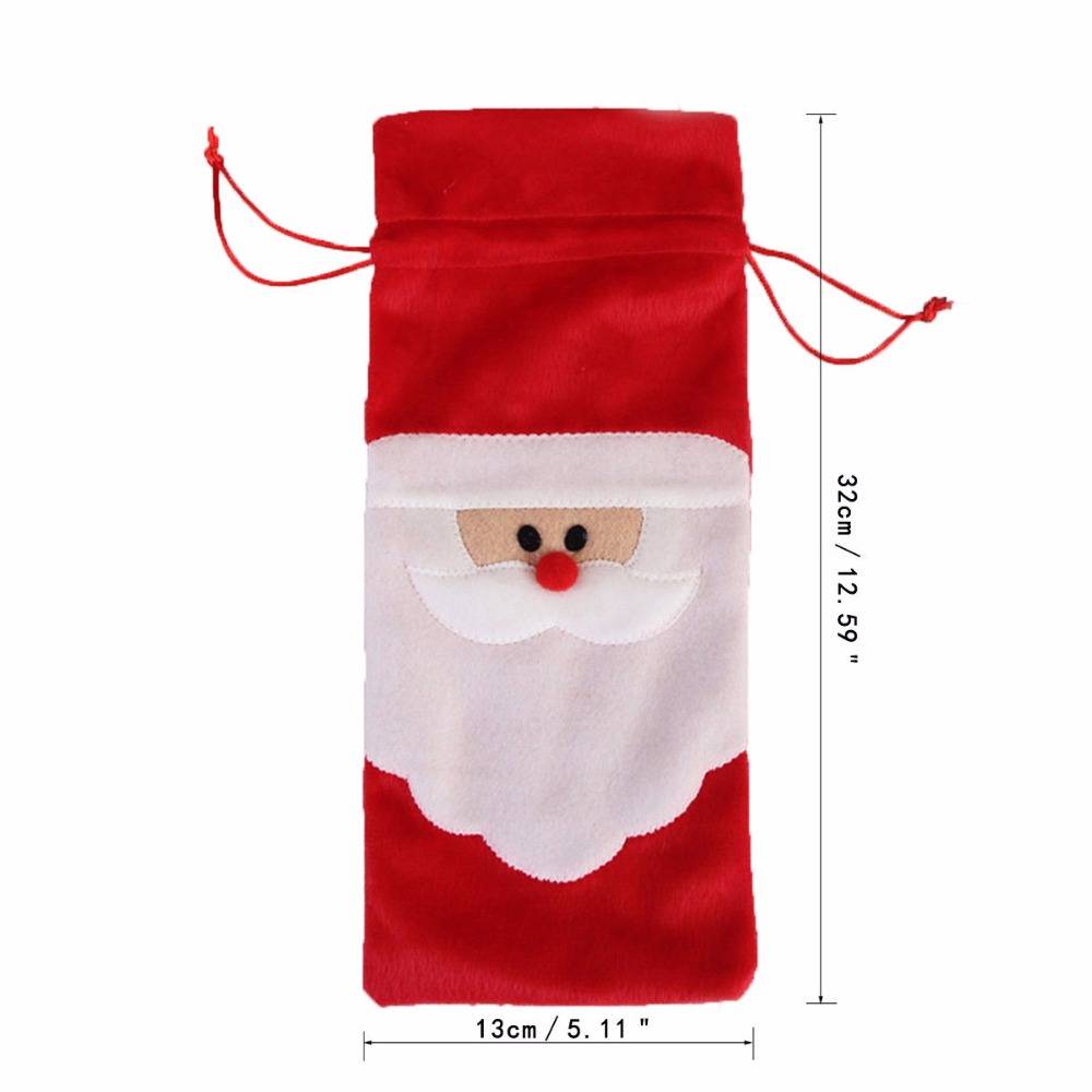 Myxl 1 Stuk Rode Wijnfles Cover Tassen Kerst Tafel Decoratie Thuis Party Decors Kerstman myxl kopen in de aanbieding