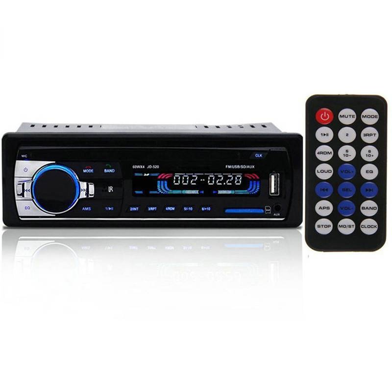 Installatie Boomgaard Afvoer JSD520 Autoradio Mp3-speler Bluetooth V2.0 Stereo In-dash 1 Din FM  Aux-ingang Receiver SD USB MP3 MMC WMA Autoradio Speler
