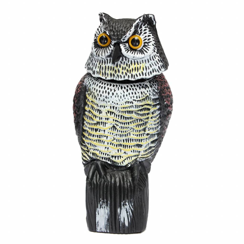 Myxl Grote Realistische Uil Decoy Met Roterende Hoofd Birdpigeon Crow Scarer Vogelverschrikker myxl kopen in de aanbieding Myxl Grote Realistische Uil Decoy Met Roterende Hoofd Birdpigeon Crow Scarer Vogelverschrikker myxl kopen in de aanbieding