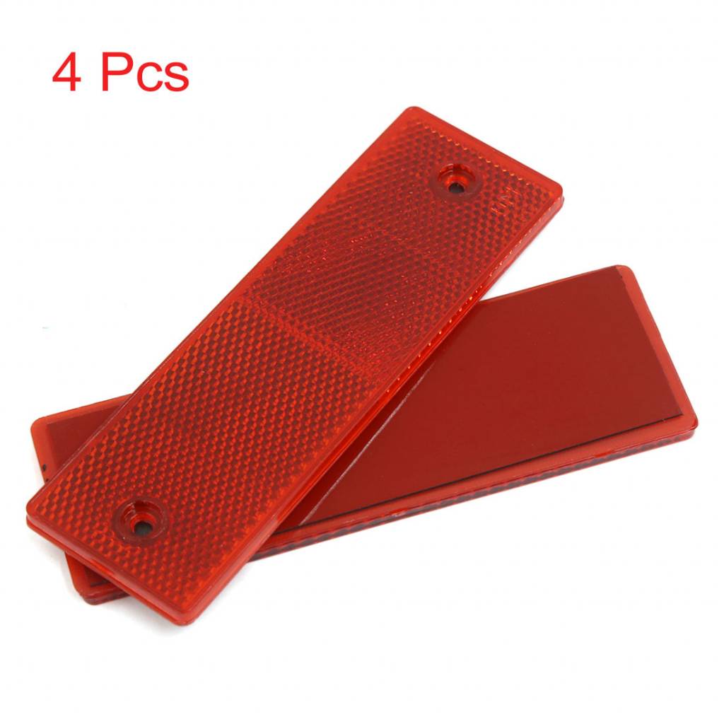 Myxl X Autohaux 4 Stks Rode Rechthoek Stick Op Veiligheid Reflector Plaat W Bevestigingsgaten Voor Auto myxl kopen in de aanbieding Myxl X Autohaux 4 Stks Rode Rechthoek Stick Op Veiligheid Reflector Plaat W Bevestigingsgaten Voor Auto myxl kopen in de aanbieding