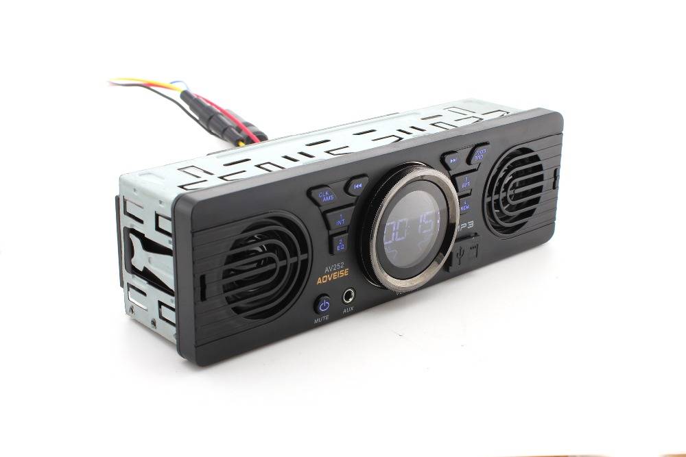 Aan boord Bont Absoluut 1 din Autoradio Mp3-speler Ingebouwde 2 speaker ondersteuning USB SD AUX  Bluetooth FM Radio Ontvanger 1din 12 V auto Audio Player