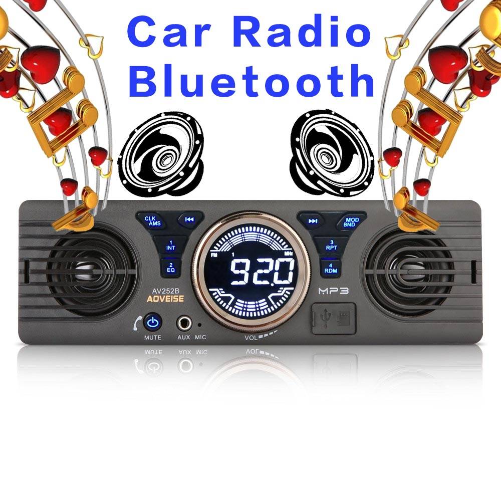 1 din Mp3-speler Ingebouwde 2 USB SD AUX Bluetooth FM Radio 1din 12 V auto Audio Player