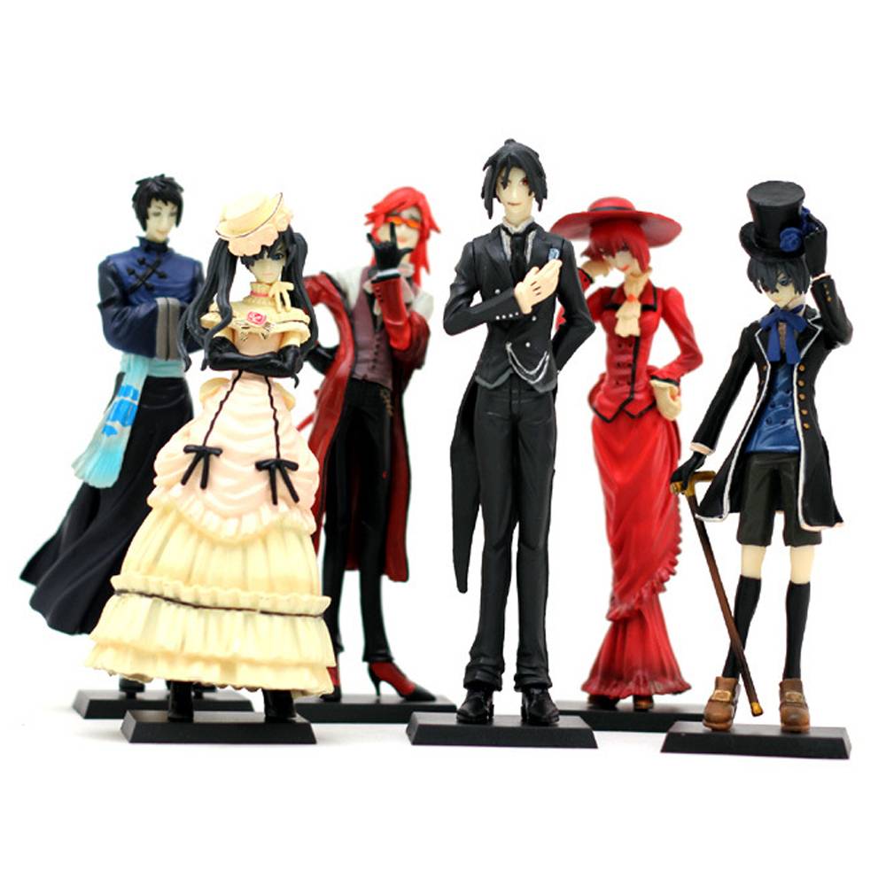 Anime Kuroshitsuji Black Butler Set 6x Characters Action Figure Model Pop