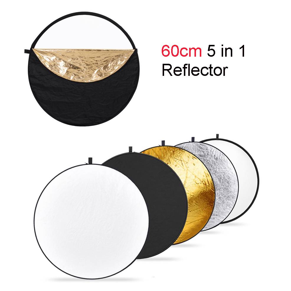 Myxl 24 60 Cm Ronde Fotografie Reflector 5 In 1 Inklapbare Multi Disc Light Doorschijnend Zilver Goud Wit En Zwart myxl kopen in de aanbieding Myxl 24 60 Cm Ronde Fotografie Reflector 5 In 1 Inklapbare Multi Disc Light Doorschijnend Zilver Goud Wit En Zwart myxl kopen in de aanbieding
