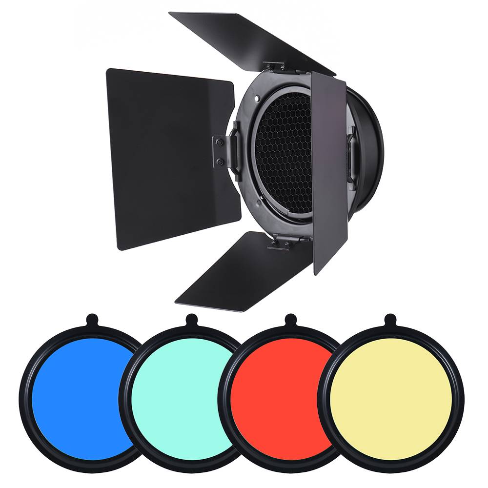 Myxl 96Mm Universele Mount Metalen Bardoor Schuurdeur Barndoor Met Honingraat 4 Stks Kleur Gel Filters Voor Neewer Godox Strobe Flash myxl kopen in de aanbieding Myxl 96Mm Universele Mount Metalen Bardoor Schuurdeur Barndoor Met Honingraat 4 Stks Kleur Gel Filters Voor Neewer Godox Strobe Flash myxl kopen in de aanbieding